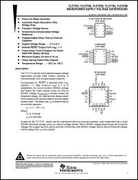 TLC7725IDR datasheet:  MICROPOWER SUPPLY VOLTAGE SUPERVISOR TLC7725IDR