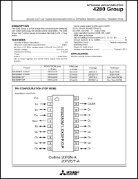 M34280E1FP datasheet: Single-chip 4-bit CMOS microcomputer M34280E1FP