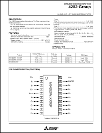 M34282M1-XXXGP datasheet: Single-chip 4-bit CMOS microcomputer M34282M1-XXXGP