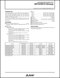 M34513M2-XXXFP datasheet: Single-chip 4-bit CMOS microcomputer M34513M2-XXXFP