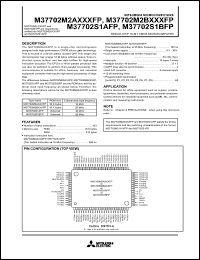 M37702M2AXXXFP datasheet: Single-chip 8-bit CMOS microcomputer M37702M2AXXXFP