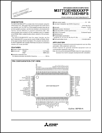 M37733EHBFS datasheet: Single-chip CMOS microcomputer M37733EHBFS