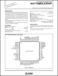 M37736MHLXXXHP datasheet: Single-chip 16-bit CMOS microcomputer M37736MHLXXXHP