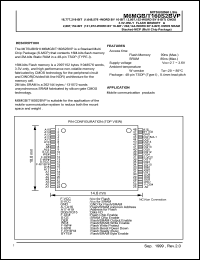 M6MGB160S2BVP datasheet: 16,777,216-bit (1048,576-word by 16-bit) CMOS 3.3V-only, block erase flash memory M6MGB160S2BVP