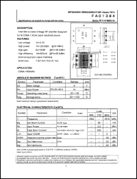 FA01384 datasheet: GaAs FET hybrid IC FA01384