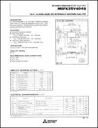 MGFK35V4045 datasheet: 14.0-14.5GHz band 3W internally matched GaAs fet MGFK35V4045
