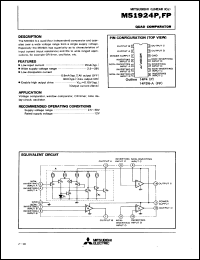 M51923FP datasheet: Quad comparator M51923FP