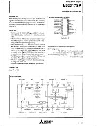 M52317SP datasheet: Multiple SIF converter M52317SP