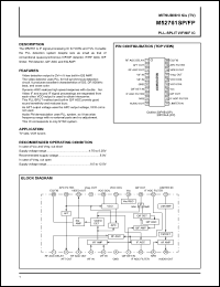 M52761SP datasheet: PLL-SPLIT VIF/SIF IC M52761SP