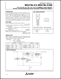 M5278L05 datasheet: 3-terminal fixed positive output voltage regulator (with fold-back protection circuit) M5278L05