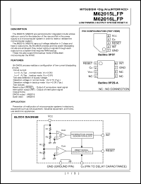 M62015FP datasheet: Low  power 2 output system reset IC M62015FP