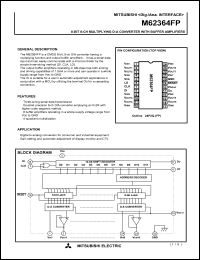 M62364FP datasheet: 8-bit 8ch A-D converter M62364FP