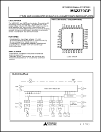 M62370GP datasheet: 3V type 8-bit 36ch A-D converter with buffeer amplifiers M62370GP