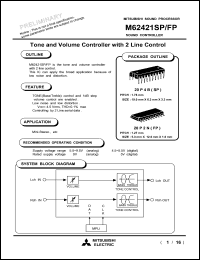 M62421SP datasheet: Sound controller M62421SP