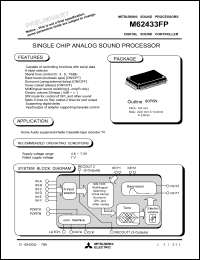 M62433FP datasheet: Sound digital controller M62433FP