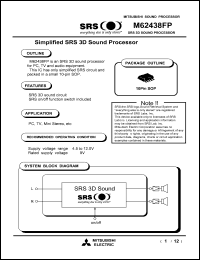 M62438FP datasheet: SRS 3D sound processor M62438FP