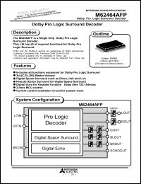 M62464FP datasheet: Dolby Pro logic surround decoder M62464FP