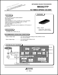 M65827FP datasheet: 10-times speed CD-DSP M65827FP