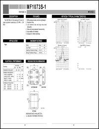 MF1073S-1 datasheet: Filter for the RF circuit MF1073S-1