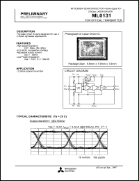 ML0131 datasheet: Laser driver IC for optical transmitter ML0131