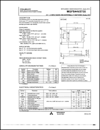 MGFS44V2735 datasheet: 2.7-3.5GHz band 25W internally matched GaAs fet MGFS44V2735