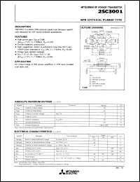 2SC3001 datasheet: NPN epitaxial planar type 2SC3001