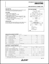 2SC3103 datasheet: NPN epitaxial planar type 2SC3103