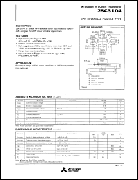 2SC3104 datasheet: NPN epitaxial planar type 2SC3104