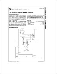 LM110H datasheet: Voltage follower LM110H