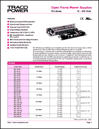 TOL30-05 datasheet: 30 Watt, input voltage range: 85-264V, output voltage 5V (6A), open frame power supplier TOL30-05