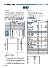 DFA20E48S12 datasheet: Input voltage range:36-72V, output voltage 12V (1.7A) single output DFA20E48S12