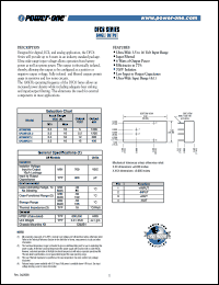 DFC6U5S15 datasheet: 6 Watt, input voltage range:3.5-16V, output voltage 15V (400mA)single output DFC6U5S15
