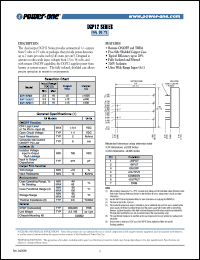 DGP12U5D5 datasheet: Input voltage range:3.5-16V, output voltage +/-5V (+/-1000mA) dual output DGP12U5D5