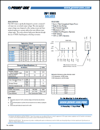 DSP1N5S12 datasheet: 1 Watt, input voltage range:4.5-5.5V, output voltage 12V (80A) single output DSP1N5S12