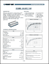 EWD1205 datasheet: 5 Watt, input voltage range:9-18V, output voltage +/-5V (0.69A) DC/DC converter EWD1205