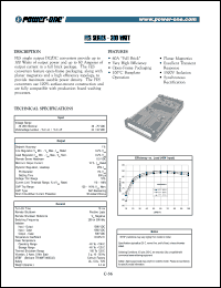 FES100ZD-A datasheet: 300 Watt, input voltage range:36-72V, output voltage 2.5V (3.5A) DC/DC converter FES100ZD-A