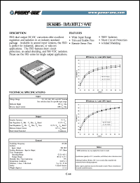 FRD4815 datasheet: 5 Watt, input voltage range:43.2-52.8V, output voltage +/-15V (0.22A) DC/DC converter FRD4815
