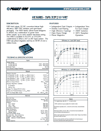 HBD040ZED-A datasheet: 60 Watt, input voltage range:34-75V, output voltage 3.3/2.5V (1.62A) DC/DC converter HBD040ZED-A