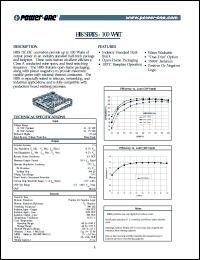 HBS100YG-A datasheet: 100 Watt, input voltage range:18-36V, output voltage 5V (7.2A) DC/DC converter HBS100YG-A