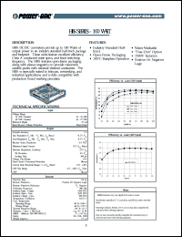 HBS100YH-A datasheet: 100 Watt, input voltage range:18-36V, output voltage 12V (7A) DC/DC converter HBS100YH-A