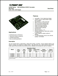 HLS30ZE datasheet: Input voltage range:36-75V, output voltage 3.3V (30A) half-brick DC/DC converter HLS30ZE