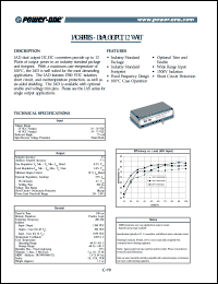 IAD010YGG datasheet: 12 Watt, input voltage range:18-36V output voltage +/-5V (+/-1A) DC/DC converter IAD010YGG