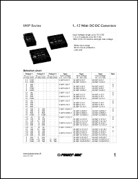 24IMP12-0505-7 datasheet: Input voltage range:10-36V output voltage +/-5V (+/-1200mA) DC/DC converter 24IMP12-0505-7