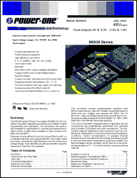 48IMS30-0503-9G datasheet: 30 Watt, input voltage range:32-75V output voltage 5.1/3.3V (4.5/6A) DC/DC converter 48IMS30-0503-9G