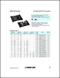 40IMX35-15-15-9 datasheet: 35 Watt, input voltage range:18-75V output voltage 15V (1.2A) DC/DC converter 40IMX35-15-15-9