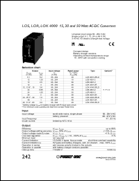 LOS4301-2 datasheet: Input voltage range:85-264V output voltage 12V (1.25A) AC/DC converter LOS4301-2