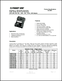 NVS0.4ZJ-M6 datasheet: Input voltage range:36-75V, output voltage 15V (0.4A) DC/DC converter NVS0.4ZJ-M6