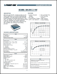 OBD025ZGG datasheet: 25 Watt, input voltage range:36-75V, output voltage +/-5V (+/-2.5A) DC/DC converter OBD025ZGG