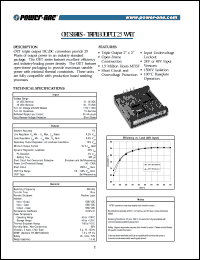 OET025ZGJJ-A datasheet: 25 Watt, input voltage range:34-75V, output voltage 5-15V (3.5-0.25A) DC/DC converter OET025ZGJJ-A