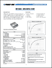 OWT2405-12 datasheet: 25 Watt, input voltage range:18-36V, output voltage 5,+/-12V (3.5,+/-0.31A) DC/DC converter OWT2405-12